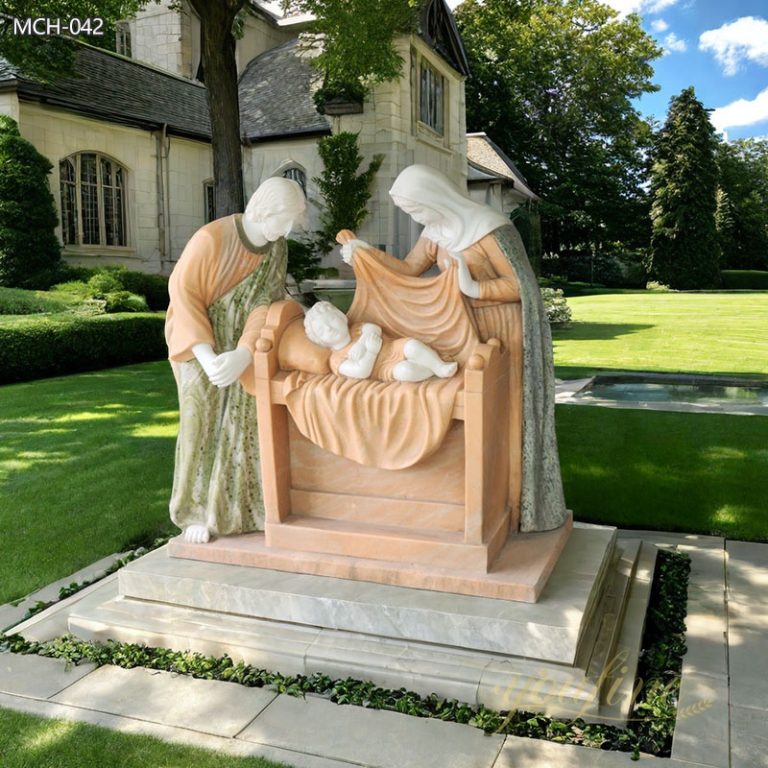 Natural Marble Holy Family Garden Statue