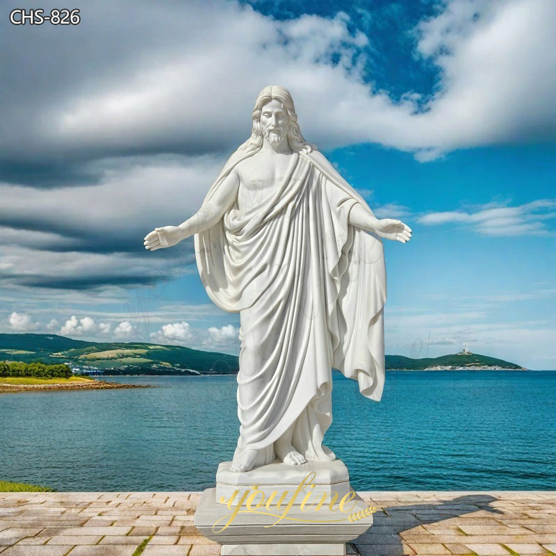 Life Size Marble Jesus Garden Statues Church Decor