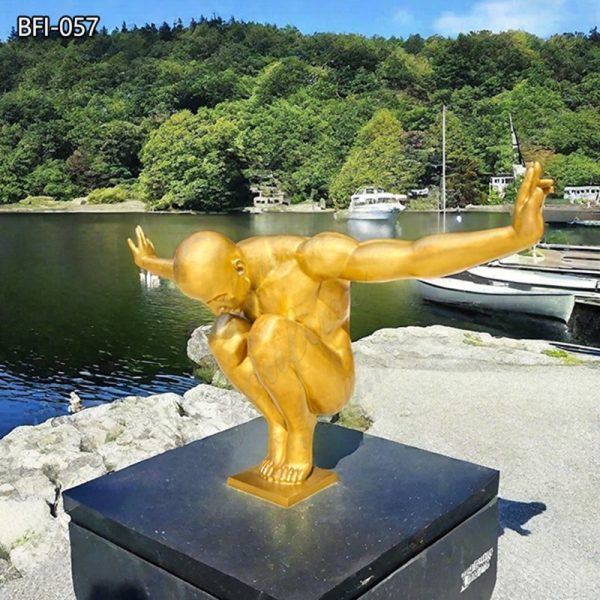 Life Size bronze diver sculpture