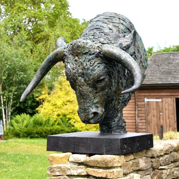 Outdoor Buffalo Statue