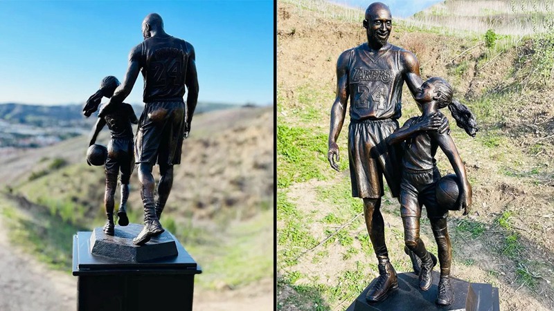 Statue Kobe Bryant with Daughter