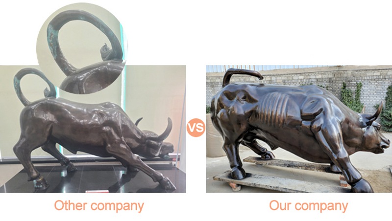 Wall Street Bull Sculptures Compare