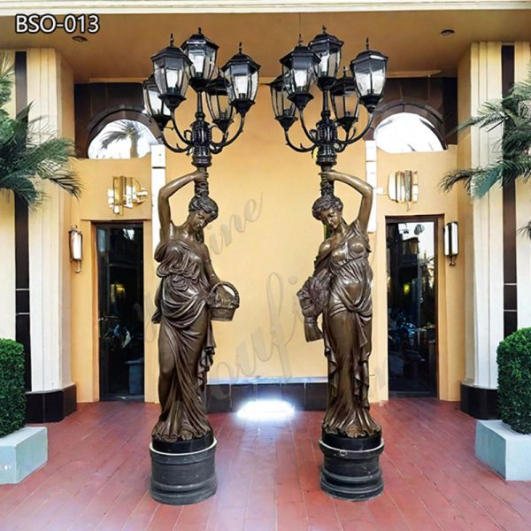 antique bronze statue lamps