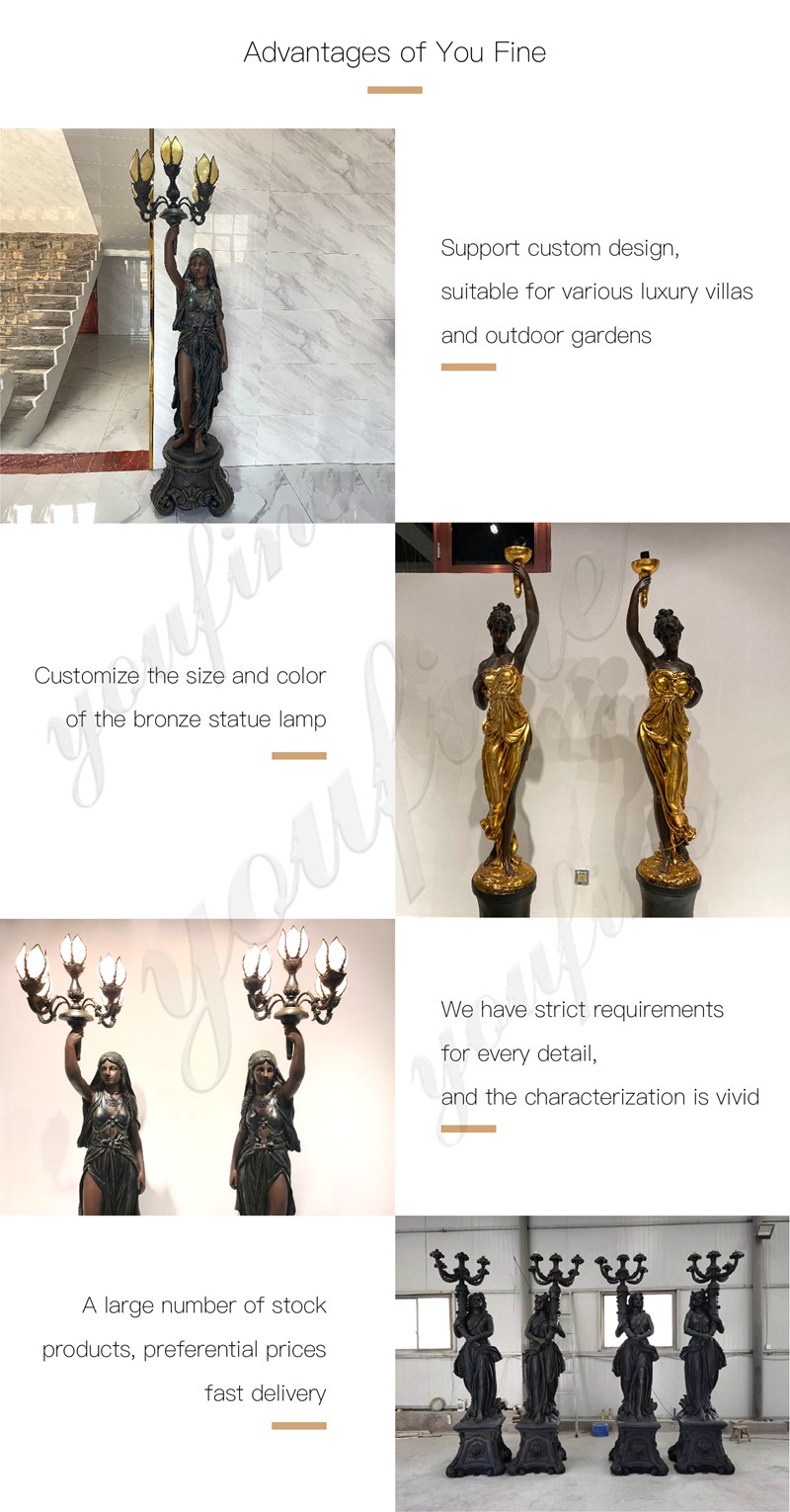 bronze lamp light sculpture art