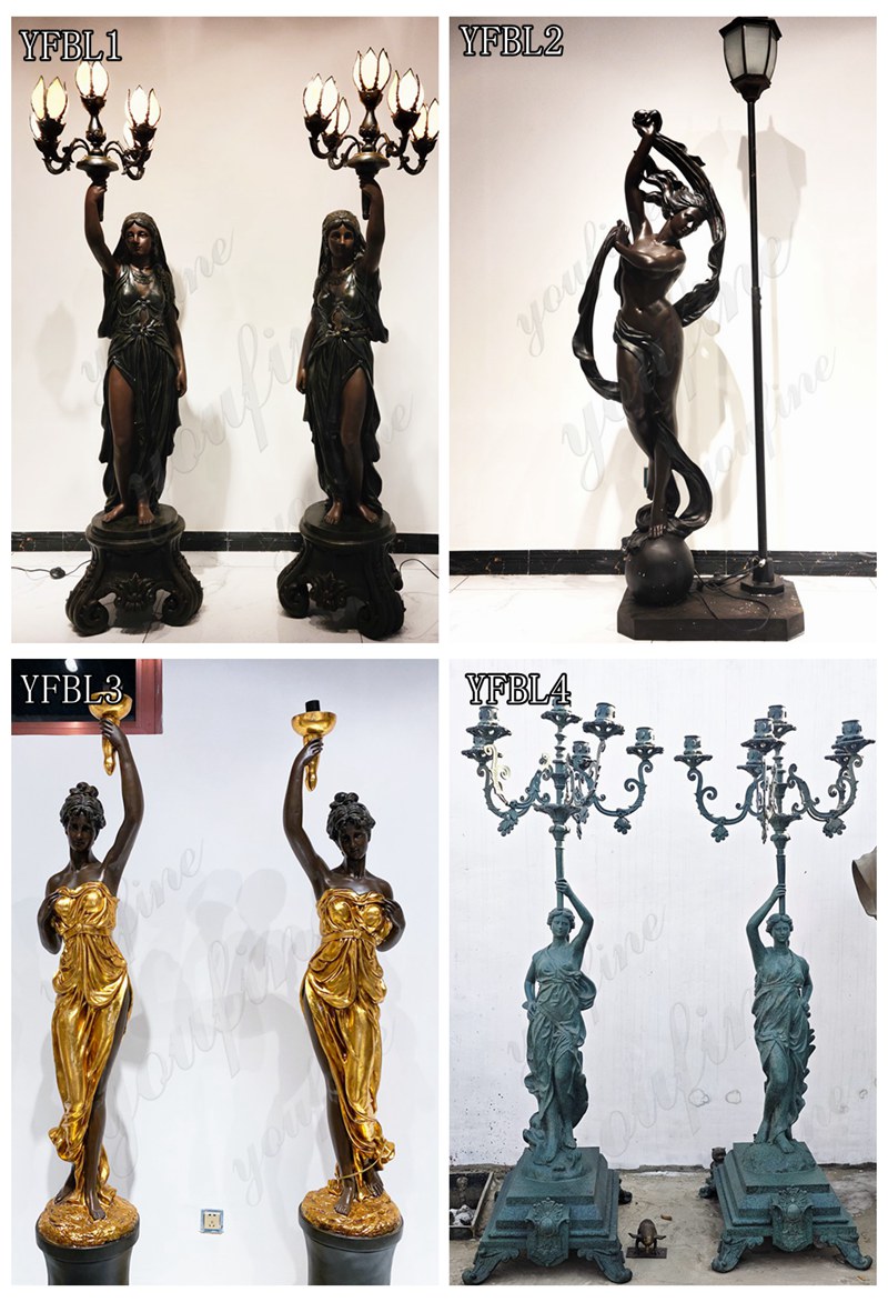 bronze light sculpture