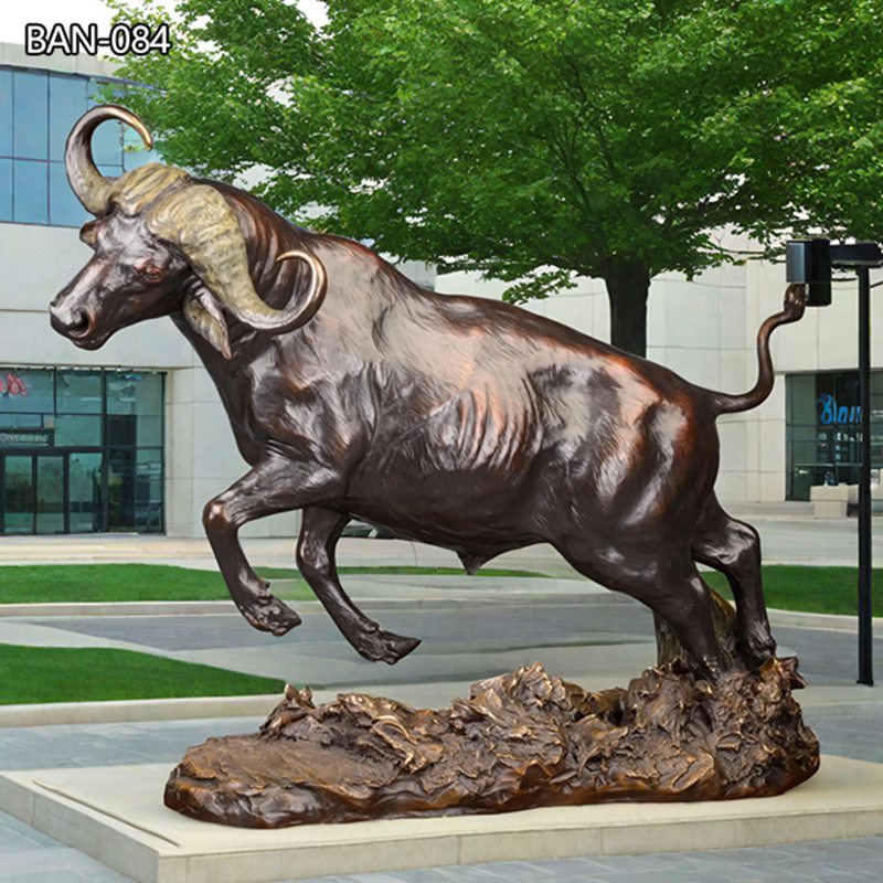 Wild Animal Outdoor Buffalo Statue for Yard BAN-084