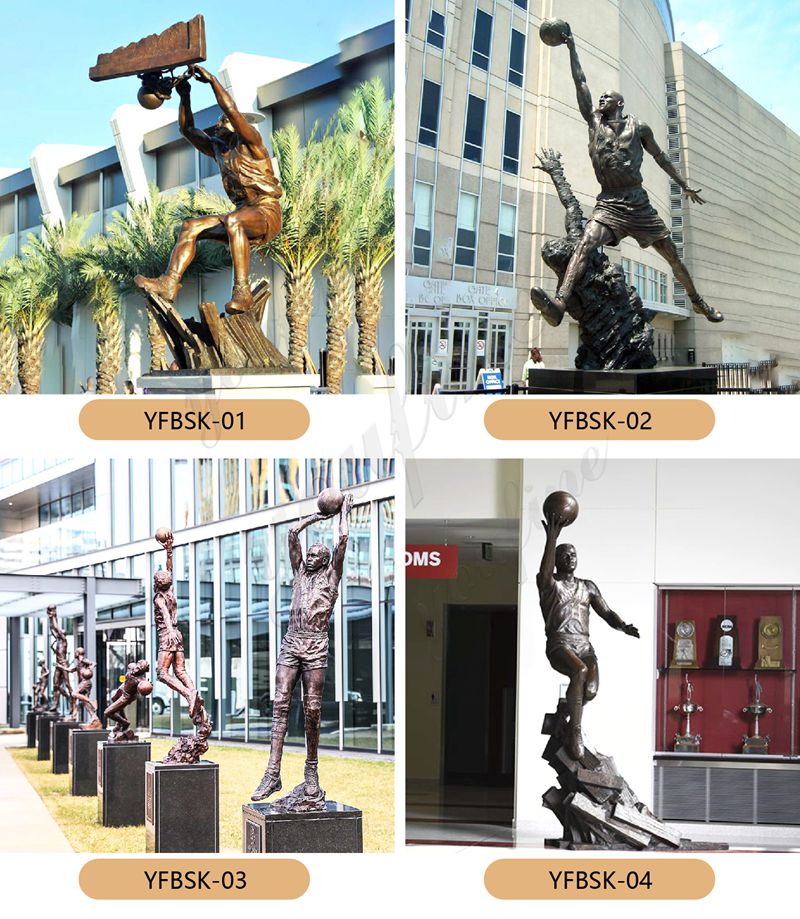 lifesize Bronze Basketball Player Statue