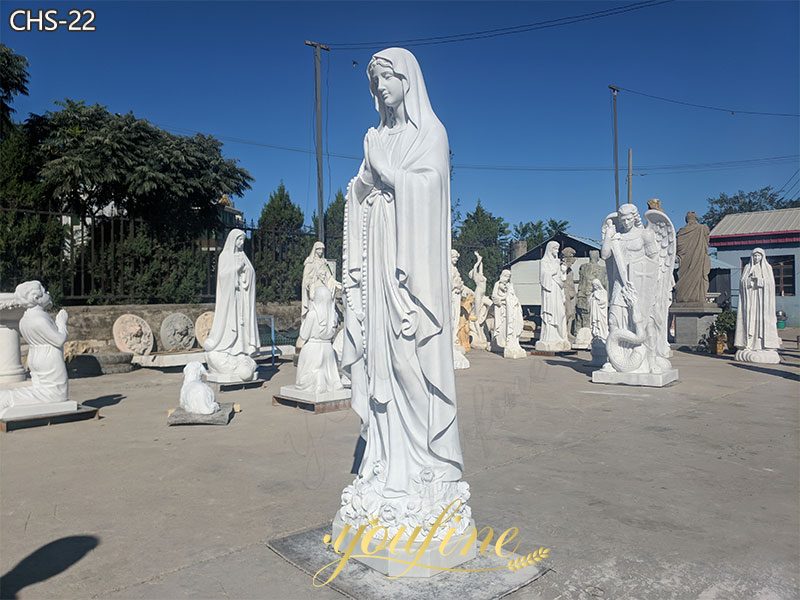 marble virgin mary statue