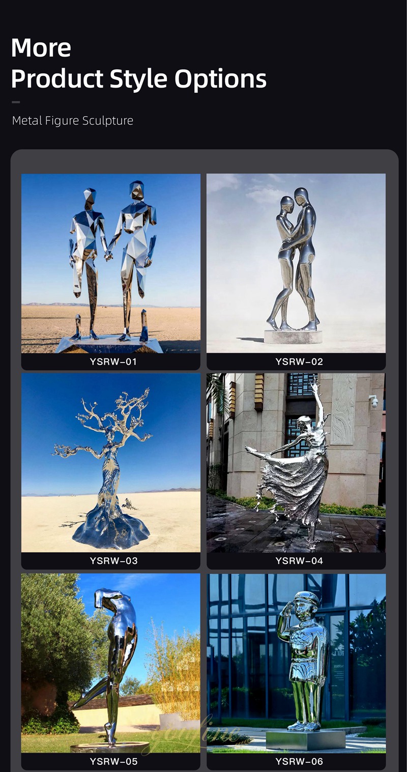 metal abstract figure sculpture - stainless steel human sculpture - YOUFINE
