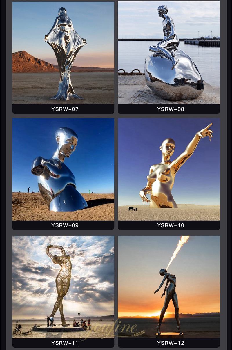 metal abstract figure sculpture - stainless steel human sculpture - YOUFINE