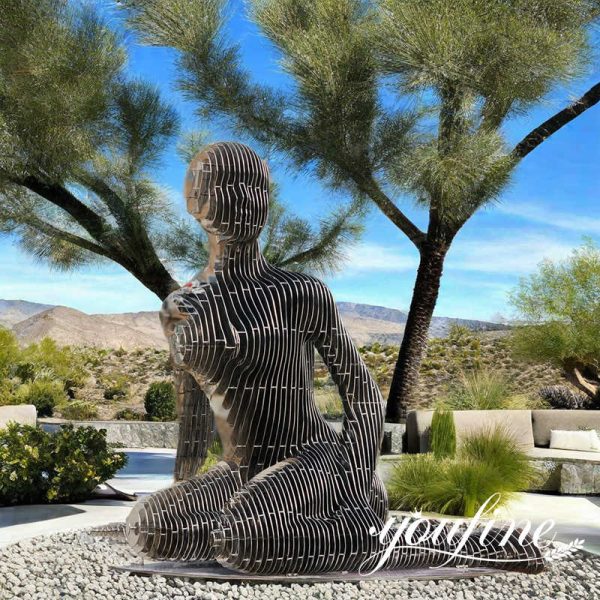 stainless steel disappeaing sculpture dor outdoor decor
