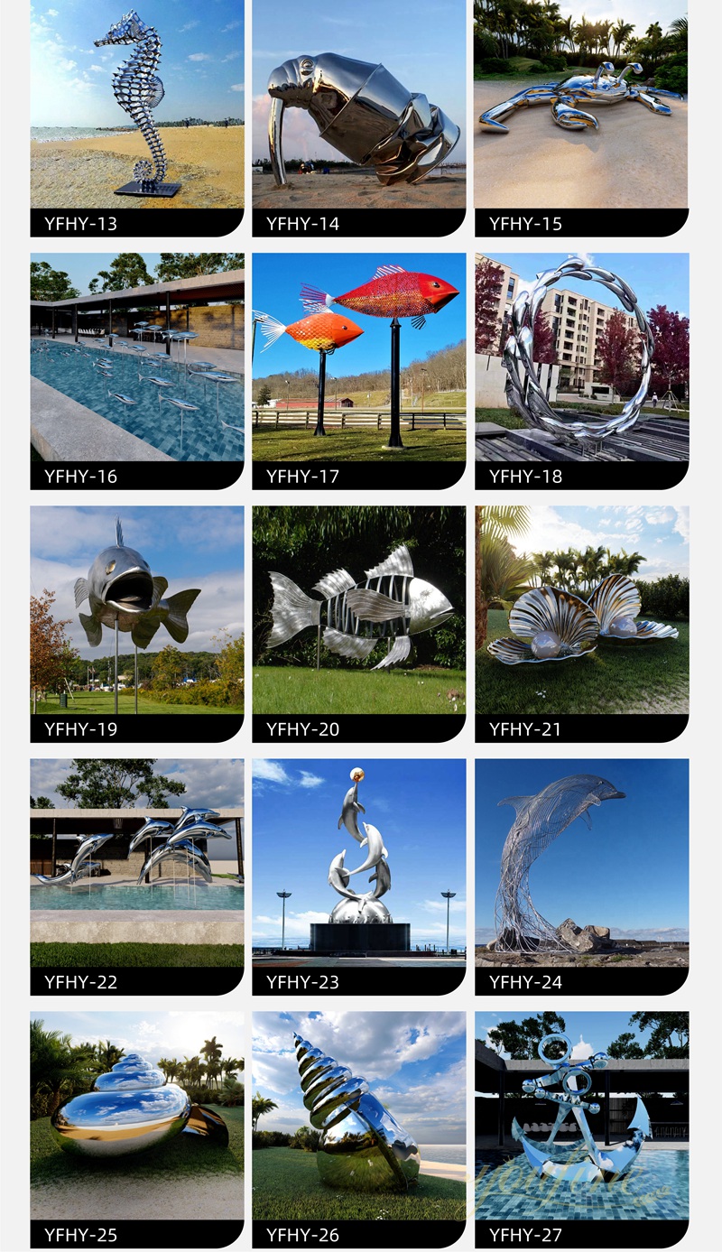 stainless steel sea animal sculpture from youfine