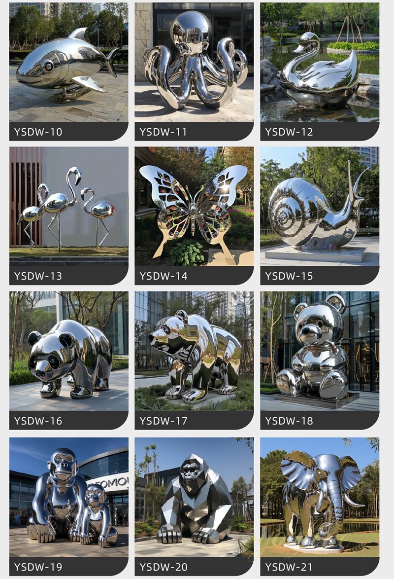 youfine stainless steel animal sculpture for sale
