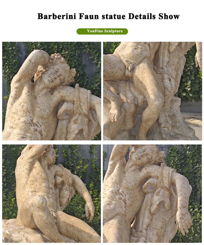 Barberini Faun statue carving details show