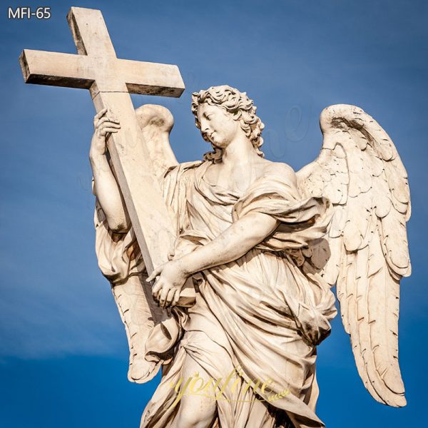Famous-Roman-Marble-Angel-with-Cross-Statue-for-Sale-2