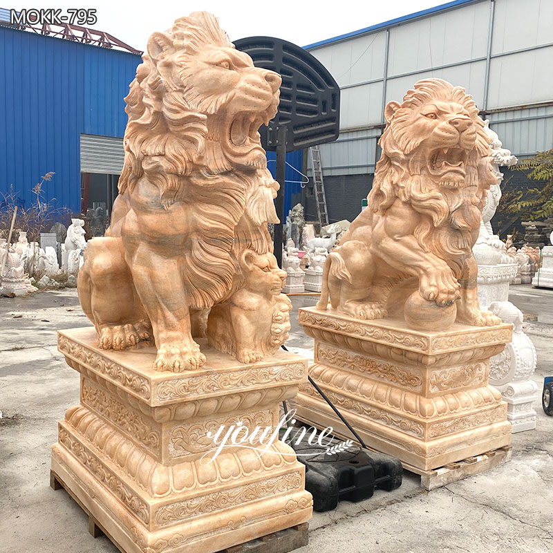 Lion Statue for Outdoor Entrance