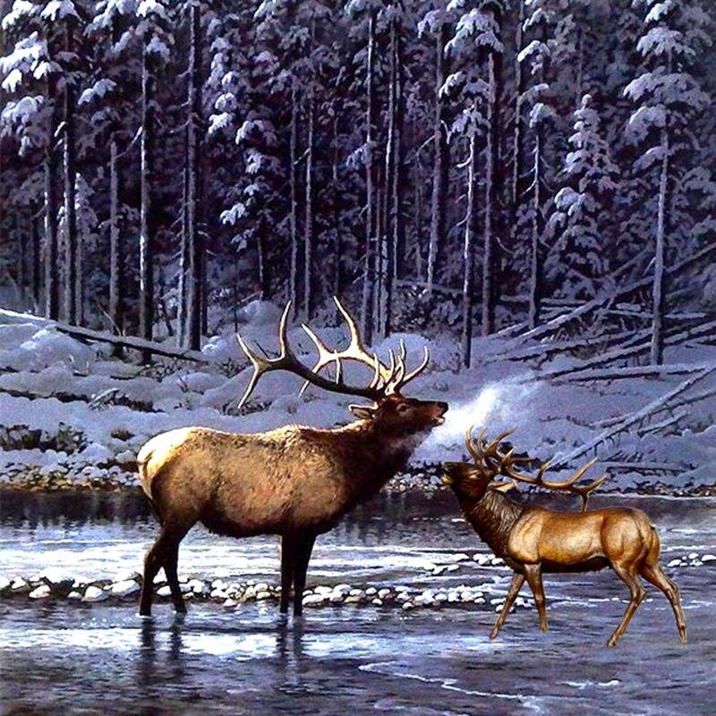 Roaring Elk Statue