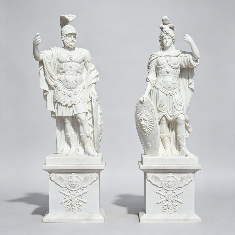 Roman Marble Statues of Warriors
