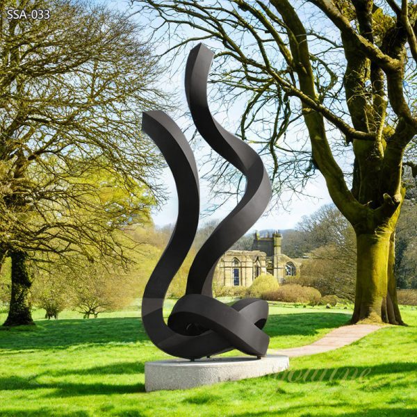 Stainless Steel Abstract Black Sculpture