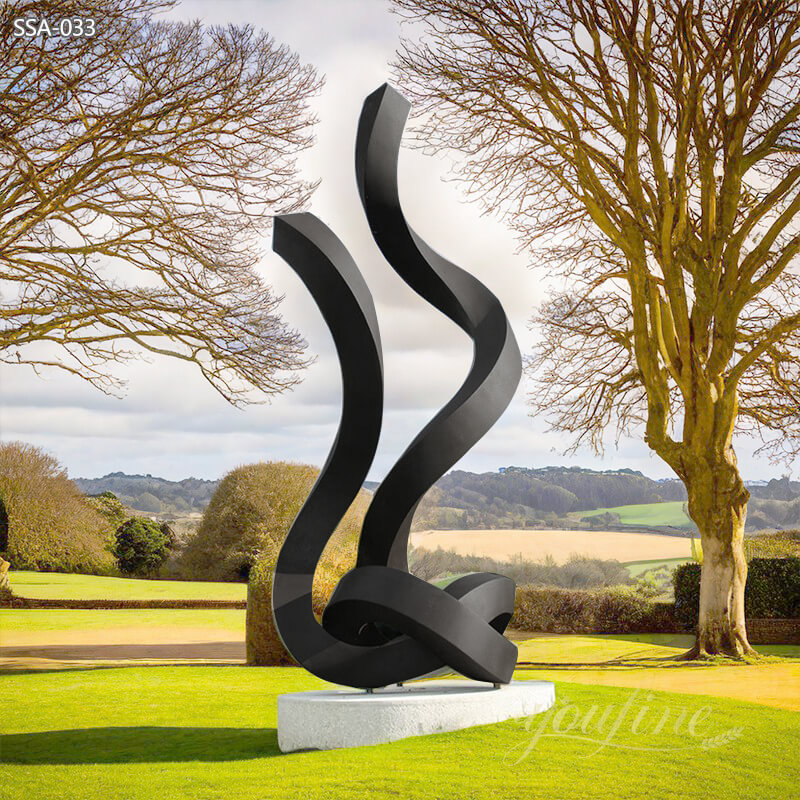 Stainless Steel Abstract Black Sculpture