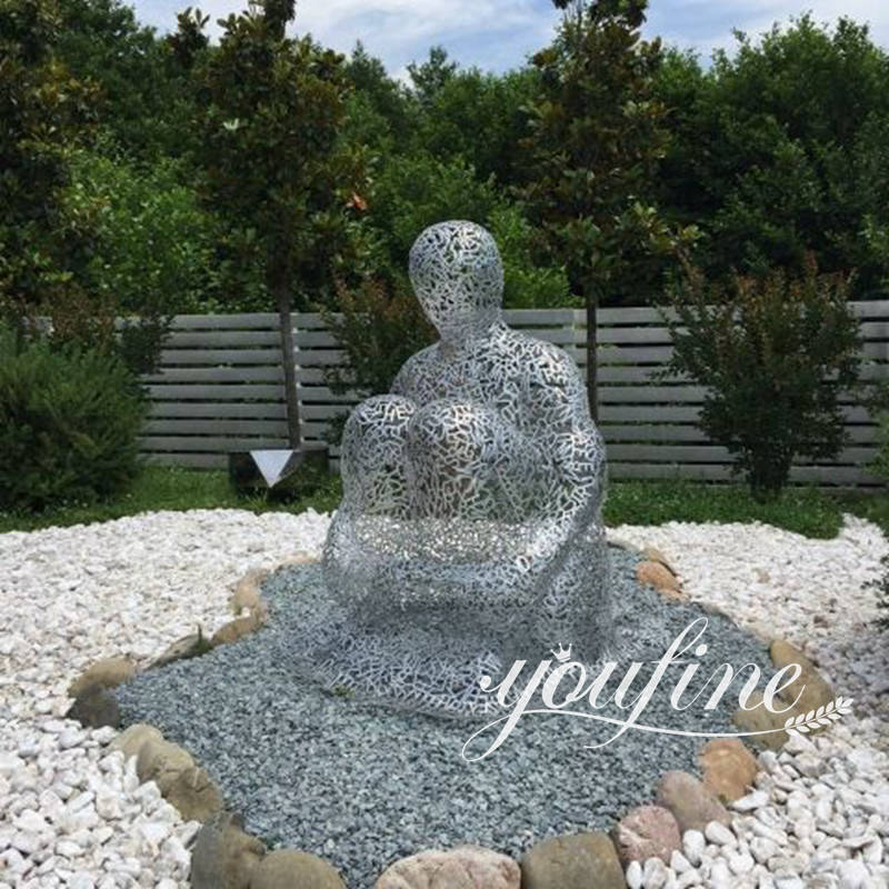 Stainless Steel Hollowed Metal Character Sculpture From Malaysia Clients
