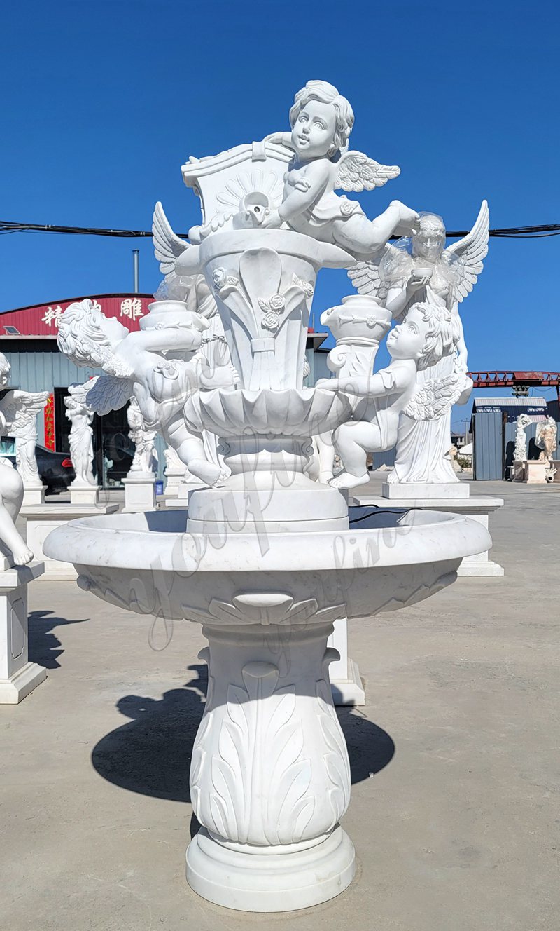 Three Cherub Statues Fountain