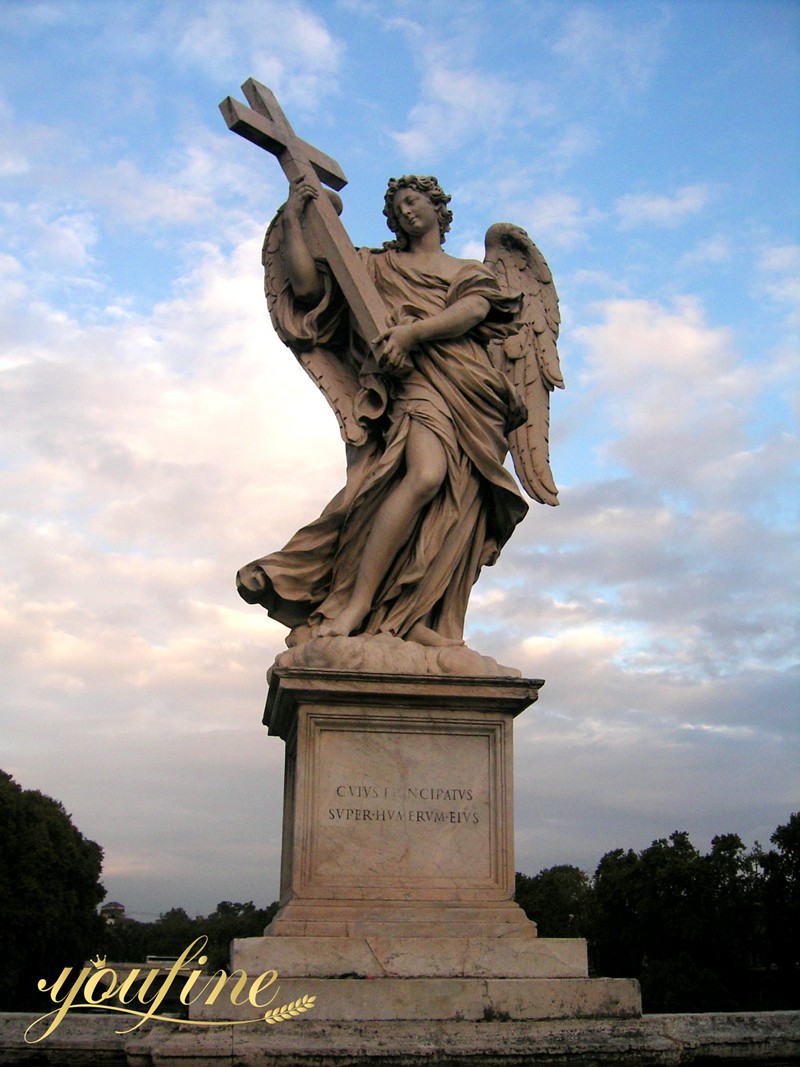 angel with cross statue 2