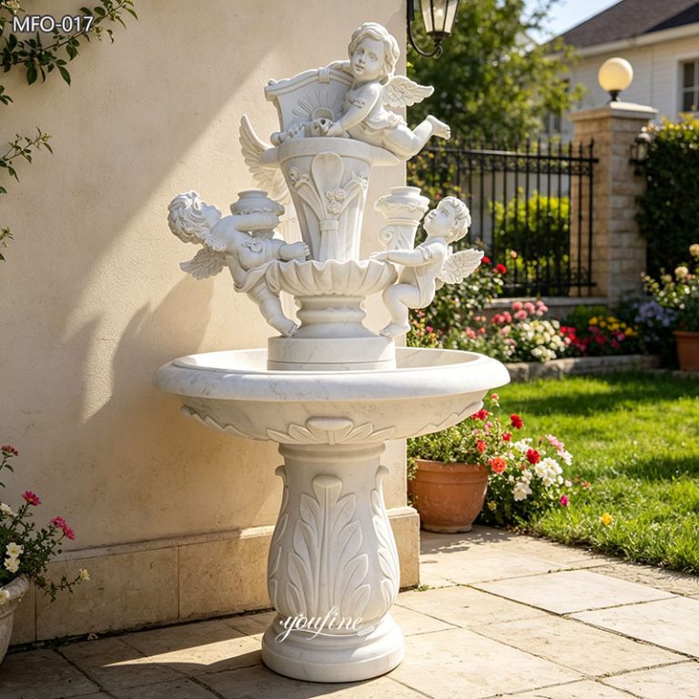 Marble Cherub Wall Fountain