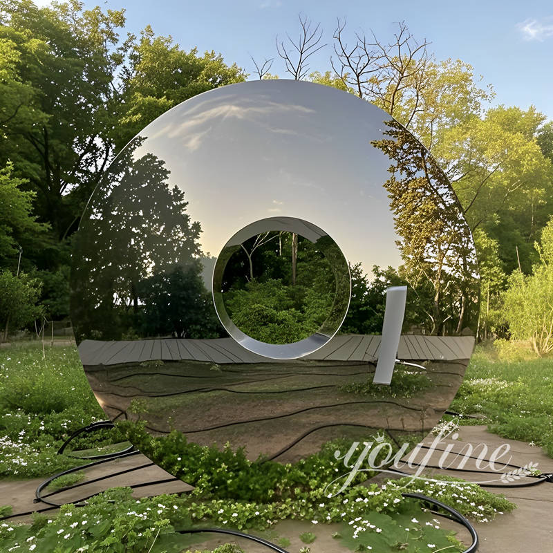 mirror contemporary stainless steel sculpture