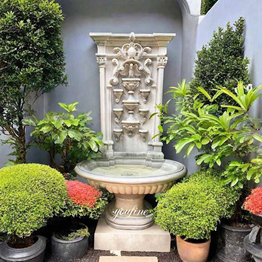 garden Water Feature Wall with Floral