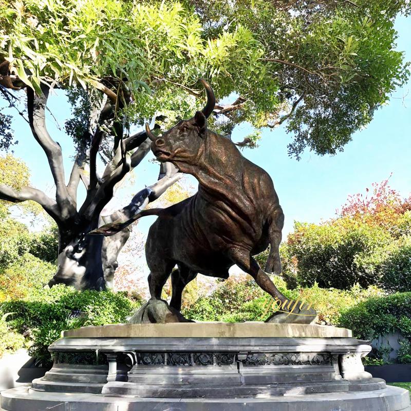 large bull bronze statue