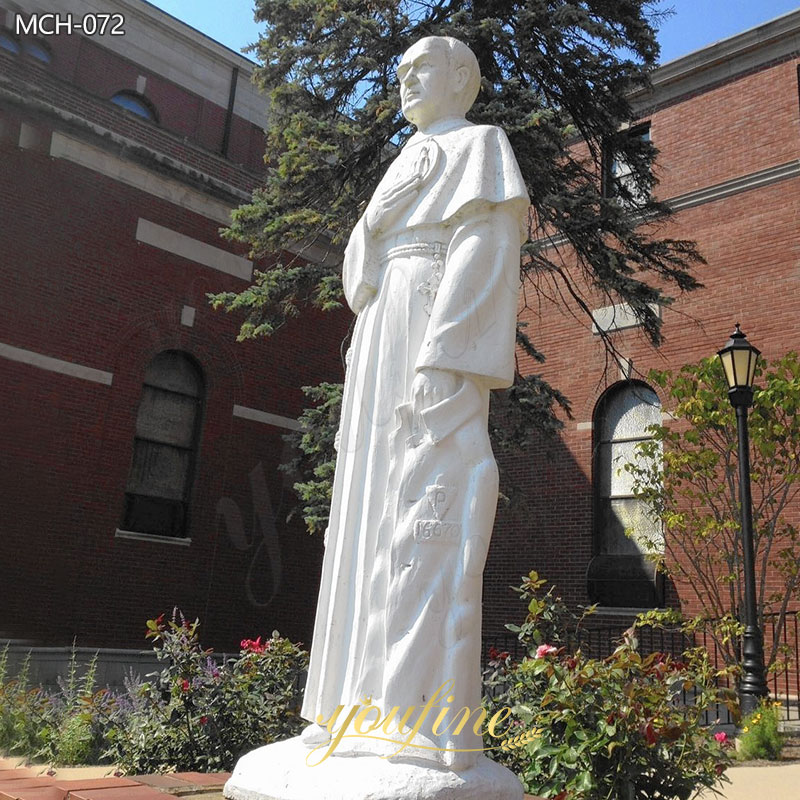 life-size-Marble-Saint-Maximilian-Kolbe-Statue