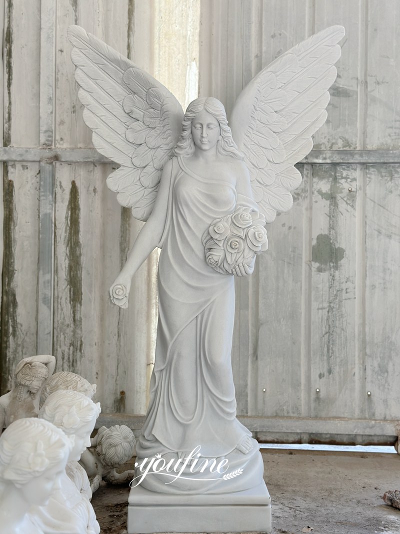 Female Angel Statue with flower
