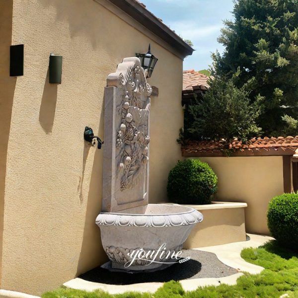marble Fountain with Fruit Relief