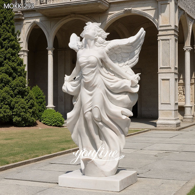 marble flying angel statue outdoor