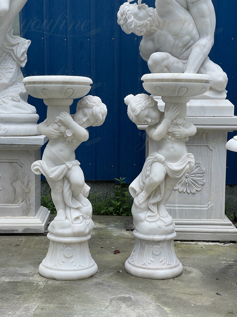 marble kids statue flower pot (1)