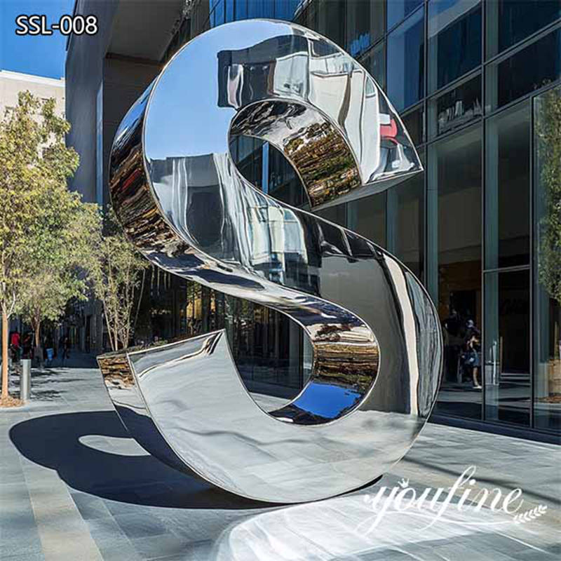 mirror polished stainless steel alphabet sculpture (2)