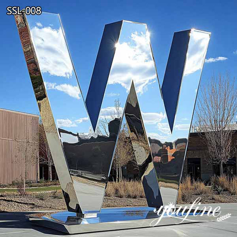 mirror polished stainless steel alphabet sculpture (3)