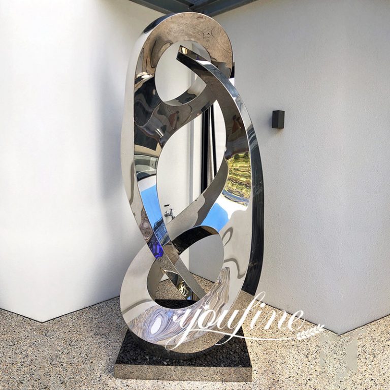modern stainless steel abstract sculpture