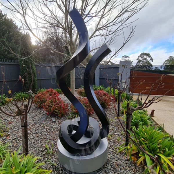 Stainless Steel Abstract Black Sculpture