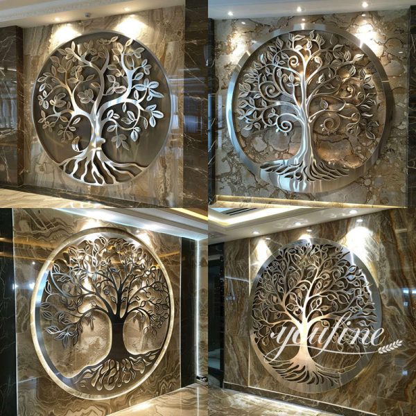 outdoor wall decorative stainless steel sculpture