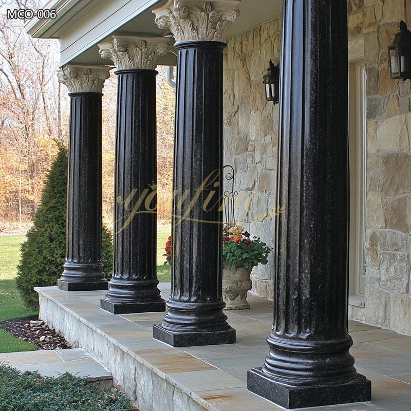 black marble column