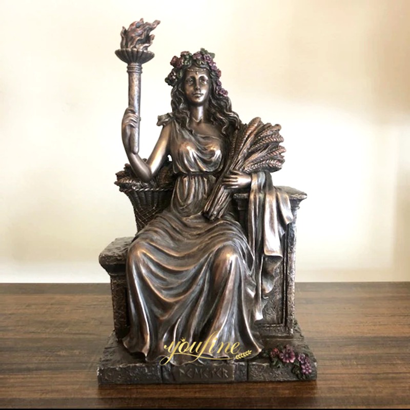 Bronze Demeter Garden Statue
