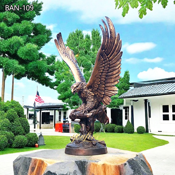 Large Bronze Falcon Sculpture