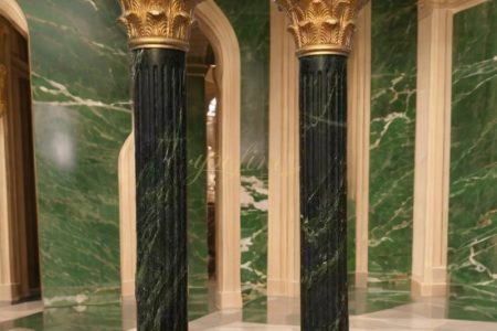 Luxurious Corinthian Green Marble Columns MCO-005