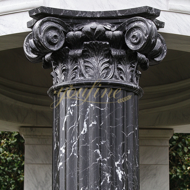 black marble column