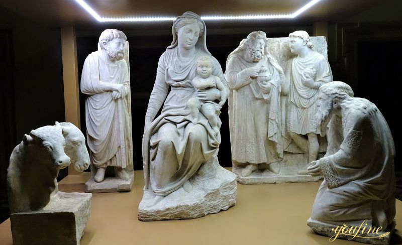 marble Nativity Scene statue