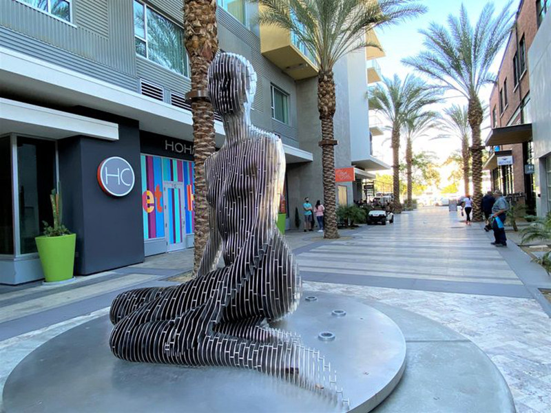 modern stainless steel Isabelle sculpture