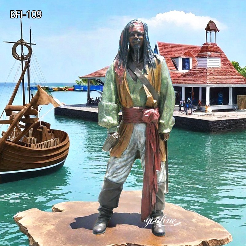 Bronze Pirate Sculpture