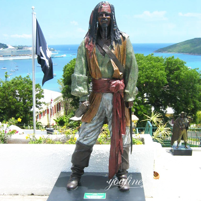 Bronze Pirate Ship Statue